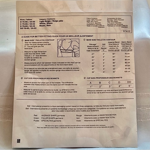 $5 ADD ON with $15+ Bundle Bali International Edition Bra 34C NWOT Blk Vintage - Picture 4 of 10